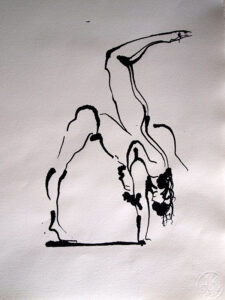 Akrobaten, Siebdruck auf Papier, 75 x 49 cm, 2013