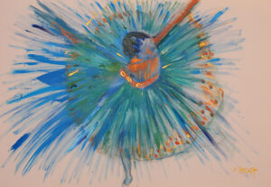 o.T., Acryl und Pastellkreide auf Leinwand, 100 x 80 cm, 2007