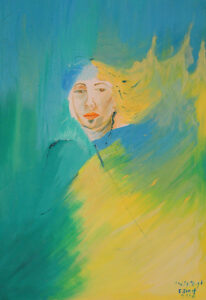"Vision", Acryl und Collage auf Leinwand, 80 x 60 cm, 2006