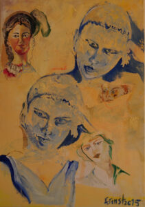 "Portraits", Acryl und Mischtechnik auf Leinwand, 100 x 70 cm, 2015