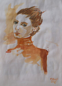"Natalia Osipova" , Aquarell auf Ingrespapier, 48 x 31 cm, 2012