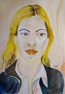 "Blonde Frau", Aquarell auf Papier, 29,5 x 20 cm, 2010