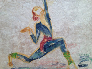 O. T. , Aquarell auf handgeschöpftem Nepalpapier, 75 x 49 cm, 2007